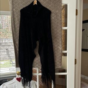 White House Black Market Textured Black Shawl
